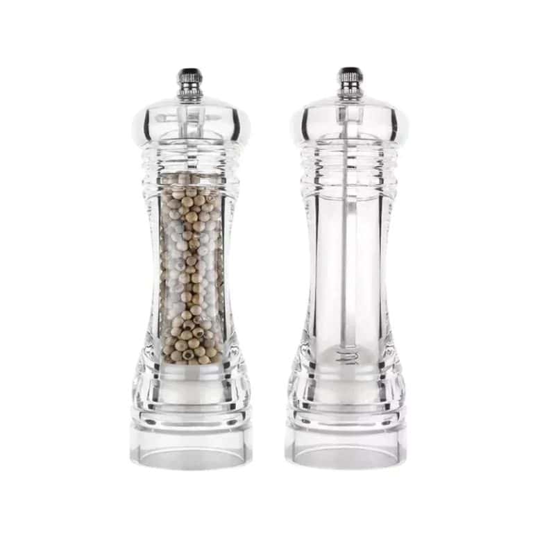 Lot De 2 Salières Et Poivrières Classiques En Verre Transparent Avec Lettres S Et P En Relief